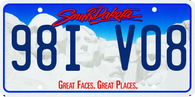 SD license plate 98IV08