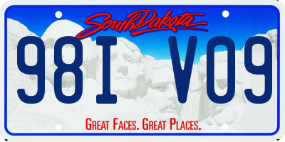 SD license plate 98IV09