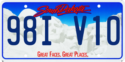 SD license plate 98IV10