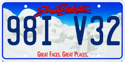 SD license plate 98IV32