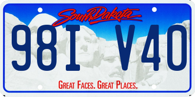 SD license plate 98IV40