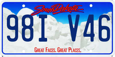 SD license plate 98IV46
