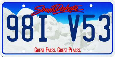 SD license plate 98IV53