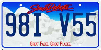 SD license plate 98IV55