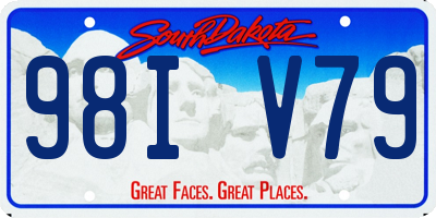 SD license plate 98IV79