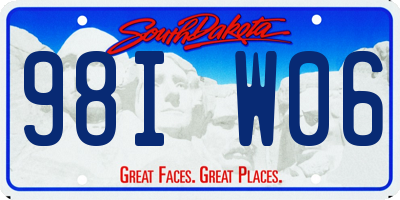 SD license plate 98IW06