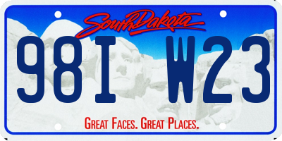 SD license plate 98IW23
