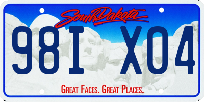 SD license plate 98IX04