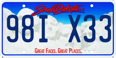 SD license plate 98IX33