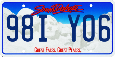 SD license plate 98IY06