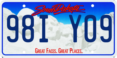 SD license plate 98IY09