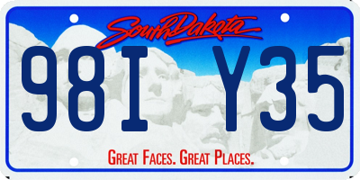SD license plate 98IY35
