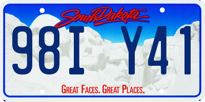 SD license plate 98IY41