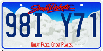 SD license plate 98IY71