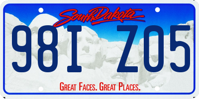 SD license plate 98IZ05