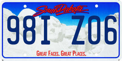 SD license plate 98IZ06