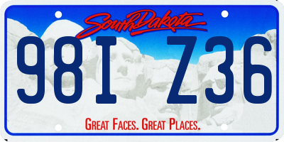 SD license plate 98IZ36