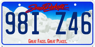 SD license plate 98IZ46