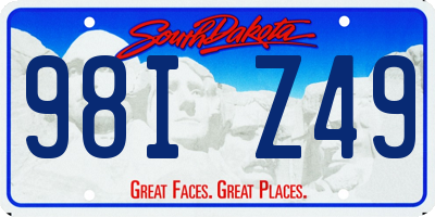 SD license plate 98IZ49
