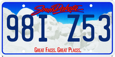 SD license plate 98IZ53