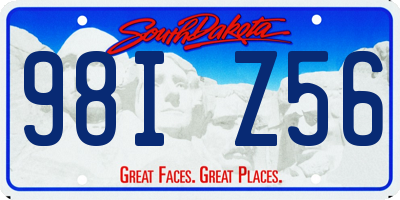 SD license plate 98IZ56