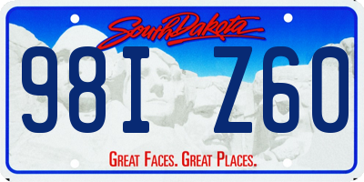 SD license plate 98IZ60