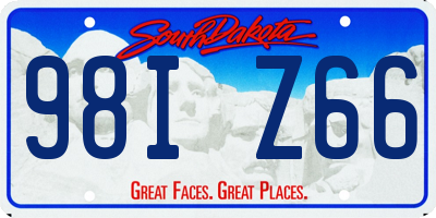 SD license plate 98IZ66