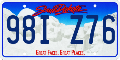 SD license plate 98IZ76