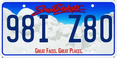 SD license plate 98IZ80
