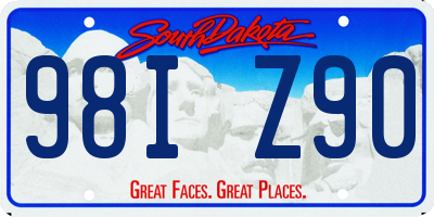 SD license plate 98IZ90