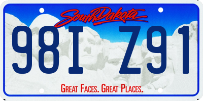 SD license plate 98IZ91