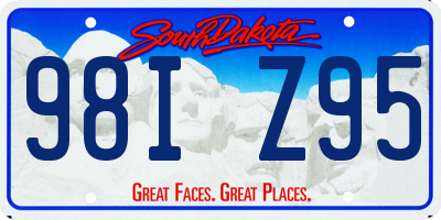 SD license plate 98IZ95