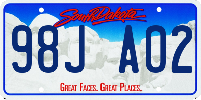 SD license plate 98JA02