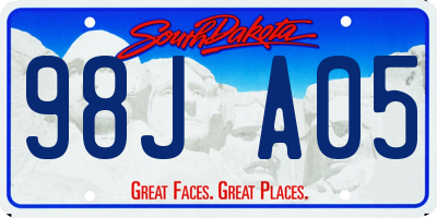 SD license plate 98JA05