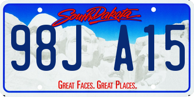 SD license plate 98JA15