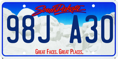 SD license plate 98JA30