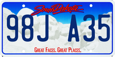 SD license plate 98JA35