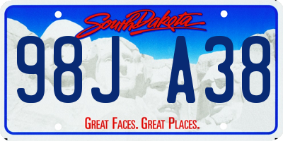 SD license plate 98JA38