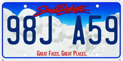 SD license plate 98JA59