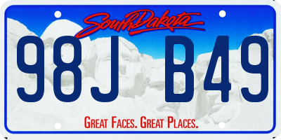 SD license plate 98JB49