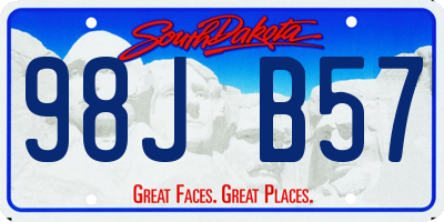 SD license plate 98JB57