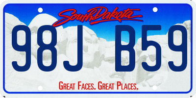SD license plate 98JB59