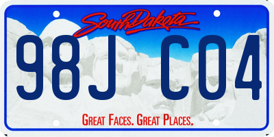 SD license plate 98JC04