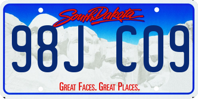 SD license plate 98JC09