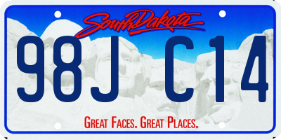 SD license plate 98JC14