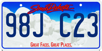 SD license plate 98JC23
