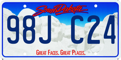 SD license plate 98JC24