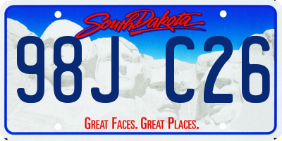 SD license plate 98JC26