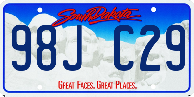 SD license plate 98JC29