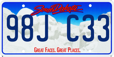 SD license plate 98JC33